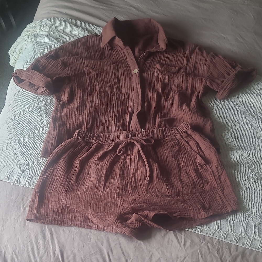 Rust Red Two-Piece Set
